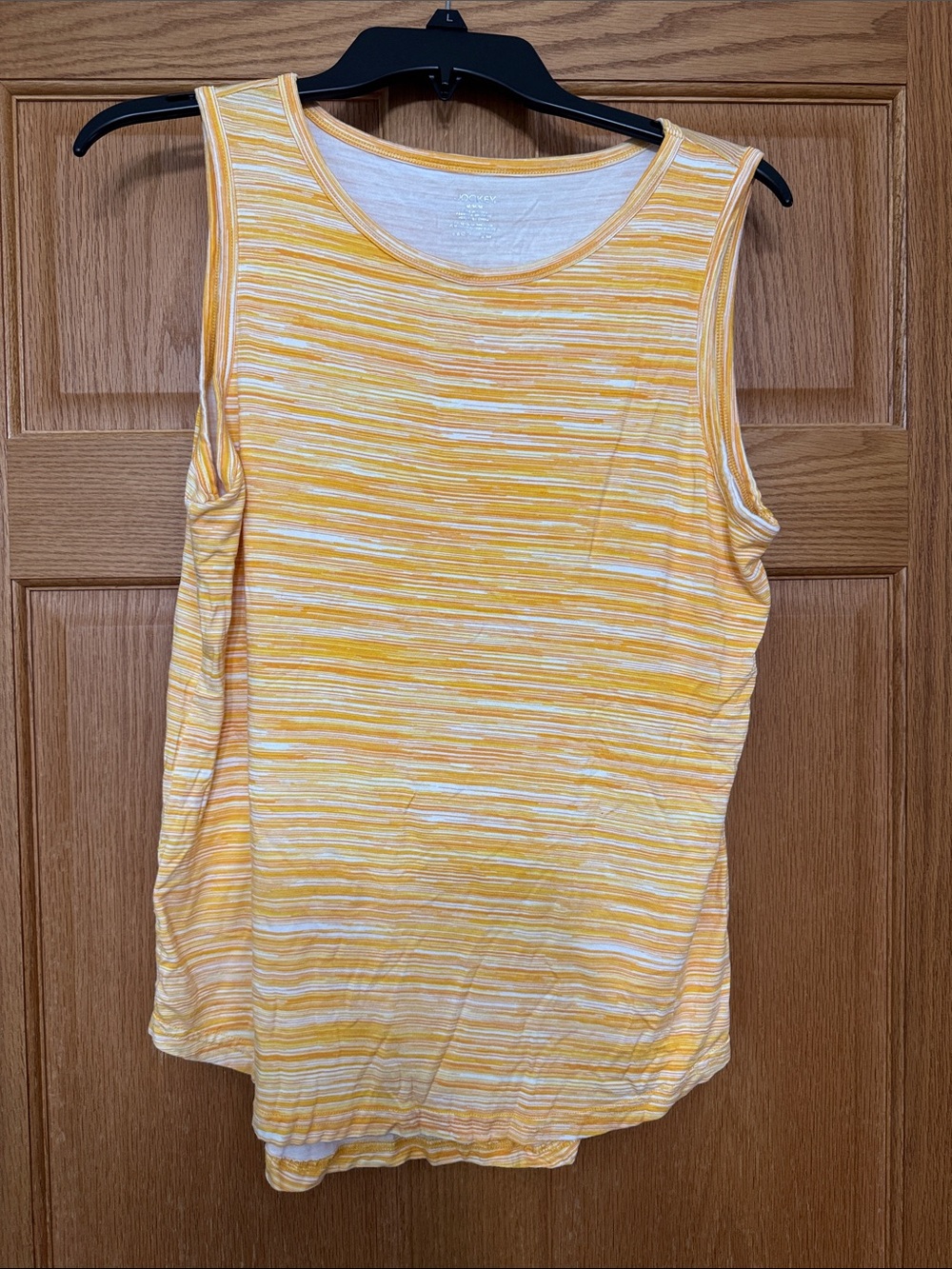 Jockey Women’s Yellow Striped Sleeveless Tank Top